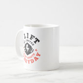 私が毎日リフト（サーモン） コーヒーマグカップ (正面左)