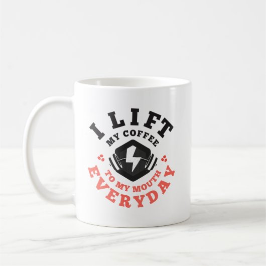 私が毎日リフト（サーモン） コーヒーマグカップ (左)