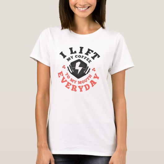 私が毎日リフト（サーモン） Tシャツ (正面)