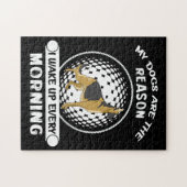 私が毎朝目を覚ますのは犬の6匹だ ジグソーパズル (横)