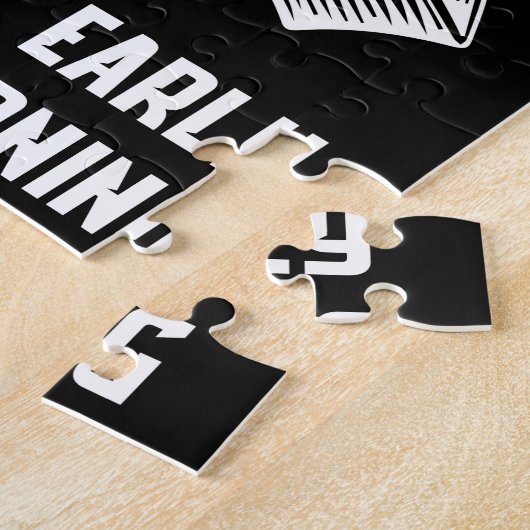 私が毎朝目を覚ます理由は私のweimaranerだ ジグソーパズル (側面)