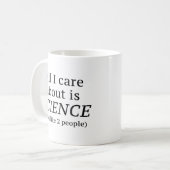 私が気にすることと言えば科学だけ コーヒーマグカップ (正面左)