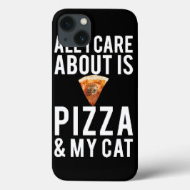 私が気にするすべては約ピザ及び私の猫です iPhone 13ケース