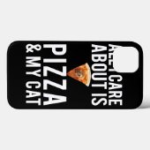 私が気にするすべては約ピザ及び私の猫です Case-Mate iPhoneケース (裏面 (横))