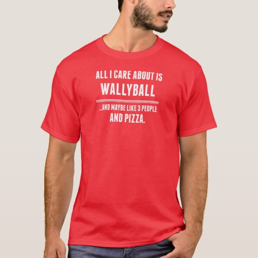 私が気にするすべては約Wallyballのスポーツです Tシャツ (正面)
