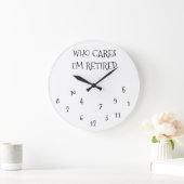 私が気に時退職したに来て**る人 ラージ壁時計 (ホーム)