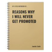 私が決して引用文しない理由 ノートブック (正面)