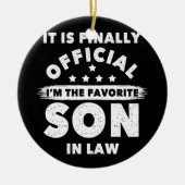 私が法の息子になったのがようやく公お気に入りの式になった セラミックオーナメント (正面)