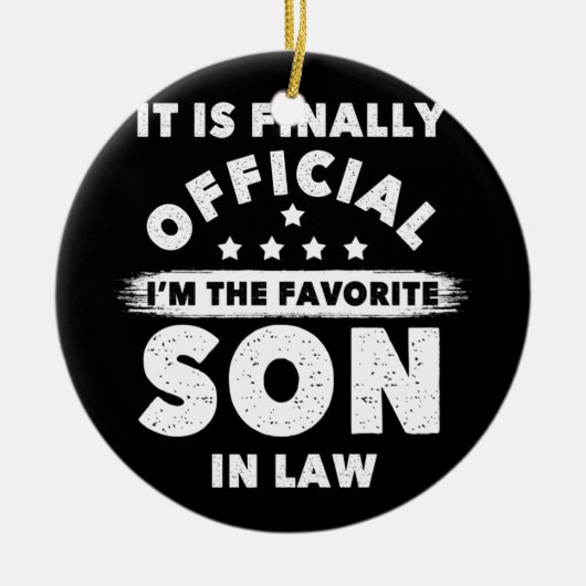 私が法の息子になったのがようやく公お気に入りの式になった セラミックオーナメント (正面)