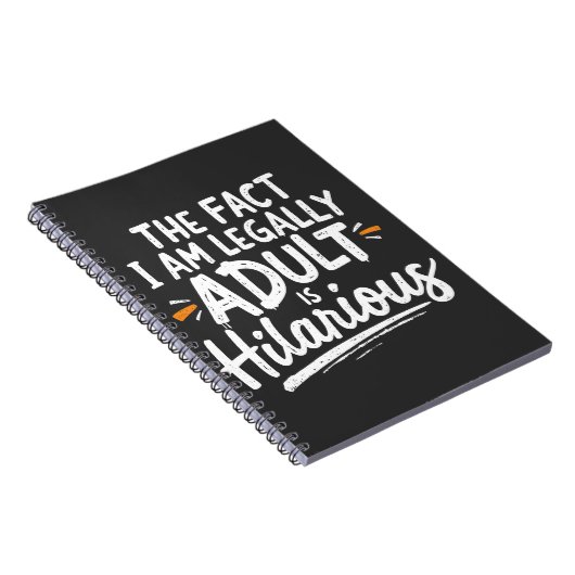 私が法的に大人であるという事実は笑わされる、 ノートブック (右側)