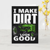 私が泥を輝かせる - トラクターの運転手 カード (黄色い花)