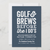 私が海軍のバチュラーパーティをする前にゴルフとブリュウ 招待状 (正面)