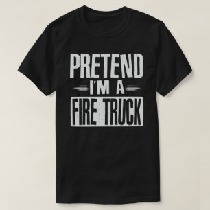 私が消防車の怠惰なハロウィンおもしろいのフリ Tシャツ