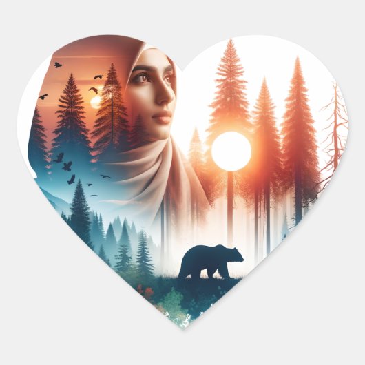 私が熊を選ぶ ハートシール (正面)