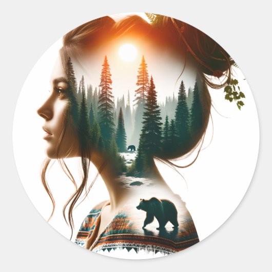 私が熊を選ぶ ラウンドシール (正面)