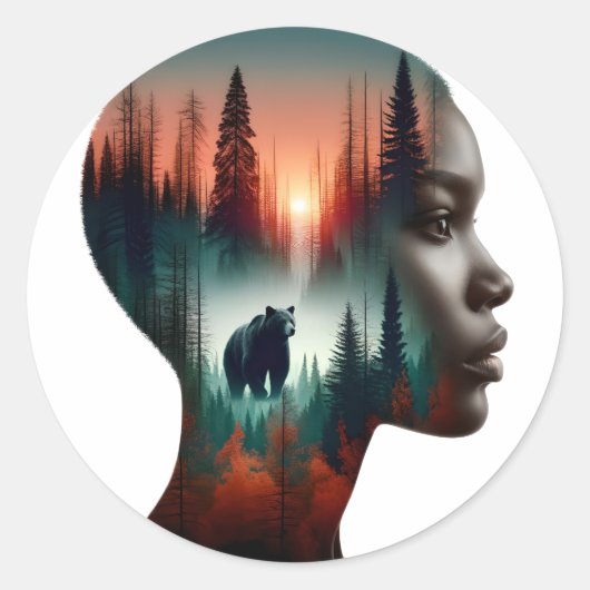 私が熊を選ぶ ラウンドシール (正面)