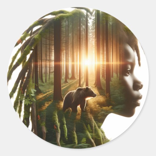 私が熊を選ぶ ラウンドシール (正面)