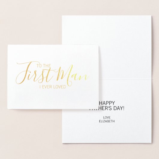 私が父の日フォイルのカードを愛した最初の男に 箔カード (ディスプレー)