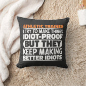 私が物を作ろうとしているアスレティックトレーナーおもしろいことわざ クッション (ブランケット)