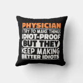 私が物事を作ろうとする医師おもしろい諺 クッション (裏面)