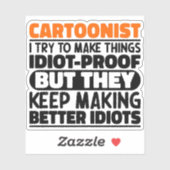 私が物事を引用文しようとする漫画家おもしろい シール (シート)