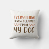 私が犬から学知っているもの クッション (裏面)