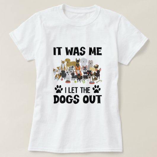 私が犬たちをおもしろい犬恋人の所有者から外した Tシャツ (デザイン正面)