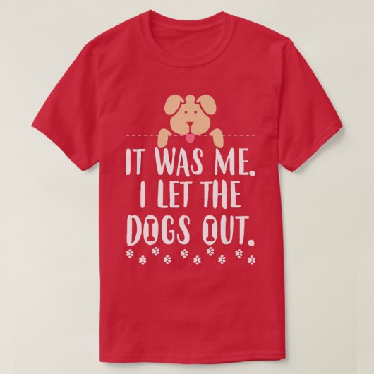 私が犬たちをノベルティから外したおもしろい Tシャツ (デザイン正面)