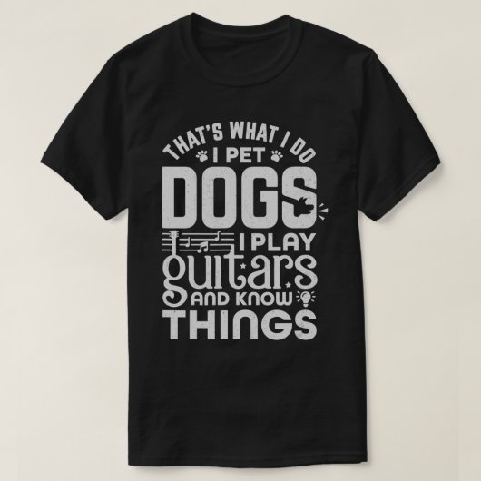 私が犬にギターを知らせるこ遊とは、それだ Tシャツ (デザイン正面)