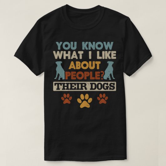 私が犬を取り除く人々について好きなことを知っている Tシャツ (デザイン正面)