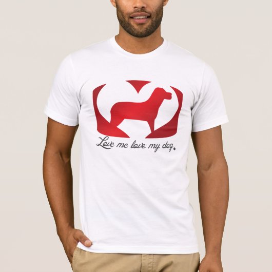 私が犬を愛しているのを愛する Tシャツ (正面)