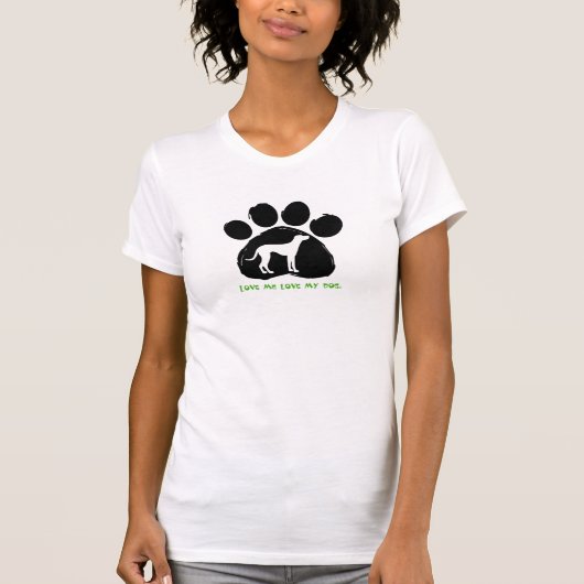 私が犬を愛しているのを愛する Tシャツ (正面)
