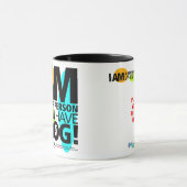 私が犬B&Wのマグをそれを個人化してもらう時! マグカップ (中央)
