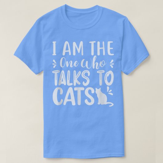 私が猫と話し、ペットと話す Tシャツ (デザイン正面)