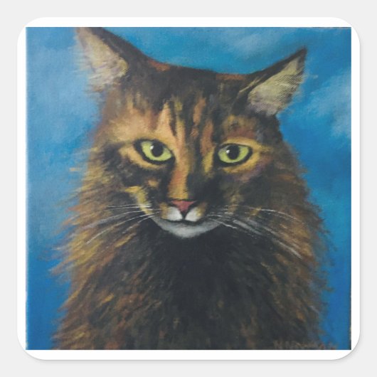 私が猫を作る スクエアシール (正面)