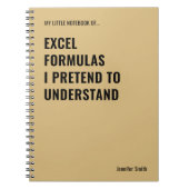私が理解しているふりをしているExcelの数式 ノートブック (正面)