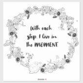 私が生きる一歩を踏み出すたびに – 心遣い シール (シート)