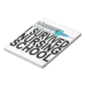 私が生き延び看護学校女子Tシャツ ノートパッド (回転)