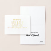 私が生まれ飲た時おもしろい- Bridesmaid Proposed 箔カード (ディスプレー)