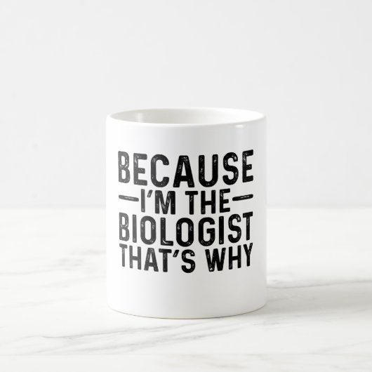 私が生物学者だから コーヒーマグカップ (中央)