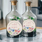 私が田舎の野生の花の赤ちゃんシャワーを成長するのを見る ラウンドシール