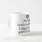 私が異なっているので笑います コーヒーマグカップ (正面左)
