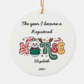 私が登録ナースオーナメント セラミックオーナメント (正面)