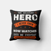 私が白血病がん戦争を知らなかった最も勇敢な英雄 クッション (裏面)