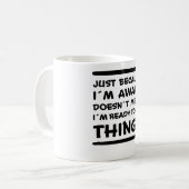 私が目を覚ましているだけでおもしろいことわざ皮肉ジョーク コーヒーマグカップ (正面左)