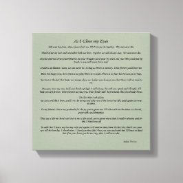 私が目を閉じると キャンバスプリント