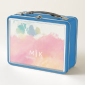 私が目覚めた上で見た何をモノグラム| メタルランチボックス (正面)