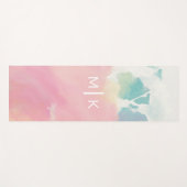 私が目覚めた上で見た何をモノグラム| ヨガマット (正面(横))