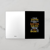 私が直径になるとは夢にも思わなすごいクールい 箔グリーティングカード (外側レイダウン)