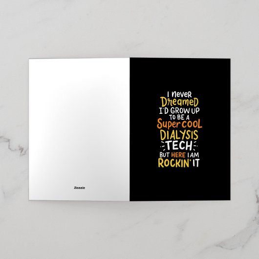 私が直径になるとは夢にも思わなすごいクールい 箔グリーティングカード (外側レイダウン)